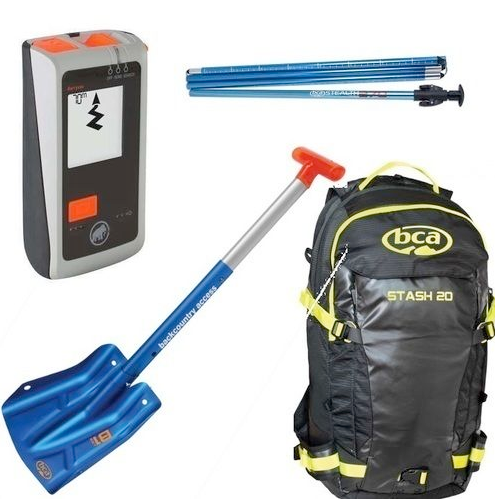 Beacon, Shovel, Probe, Backpack Package